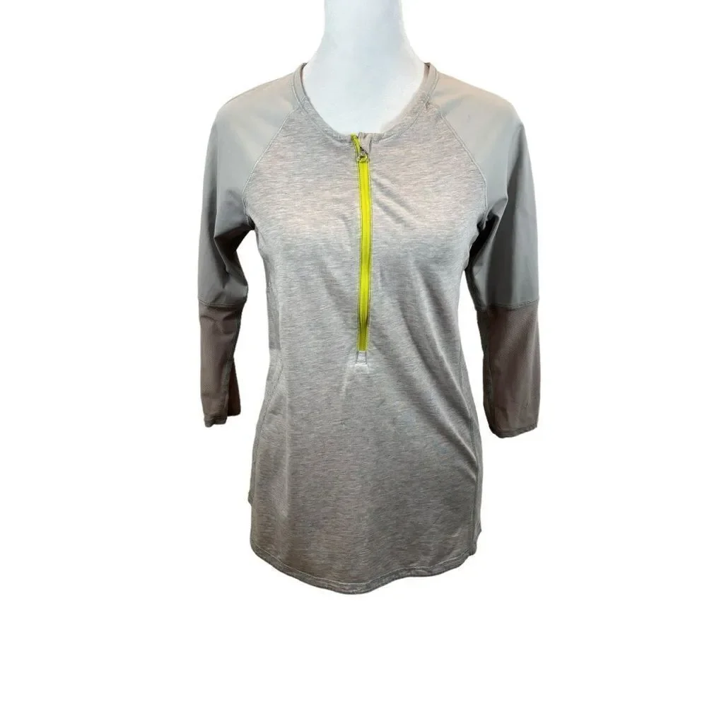 Ladies Lululemon Clip In Long Sleeve Top Grey and Purple Size‎ Medium